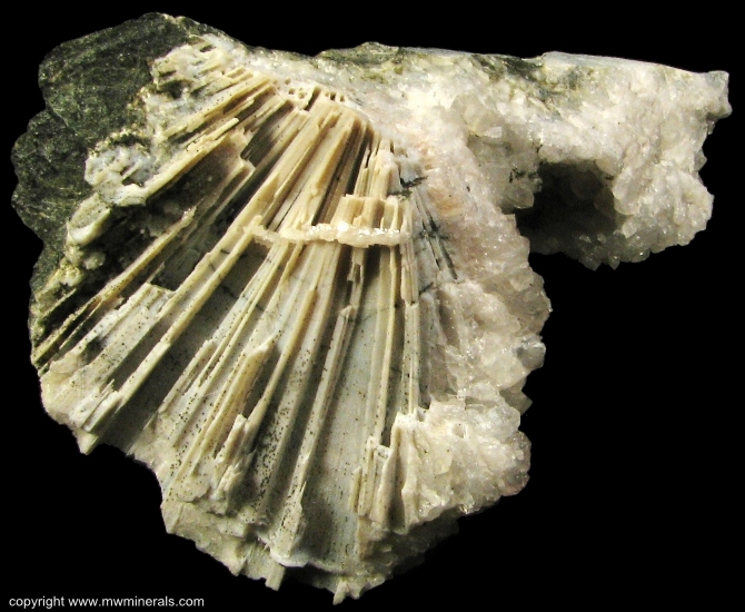 Mineral Specimen: Quartz cast after Anhydrite from Upper New Street Quarry, West Paterson, Passaic County, New Jersey
