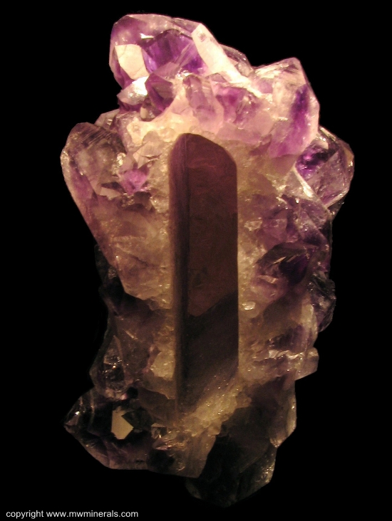 Mineral Specimen: Amethyst cast over Calcite from Artigas, Uruguay