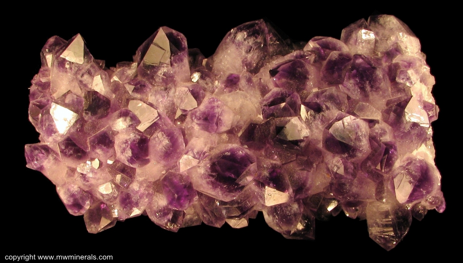 Mineral Specimen: Amethyst cast over Calcite from Artigas, Uruguay