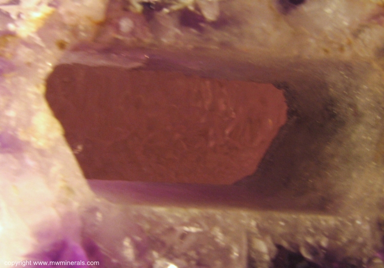 Mineral Specimen: Amethyst cast over Calcite from Artigas, Uruguay