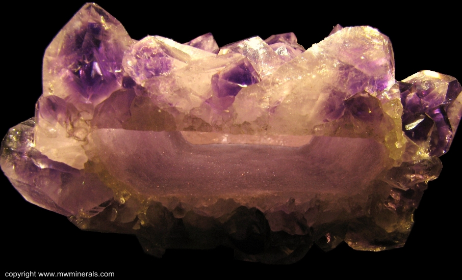 Mineral Specimen: Amethyst cast over Calcite from Artigas, Uruguay