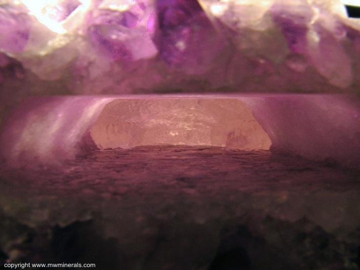 Mineral Specimen: Amethyst cast over Calcite from Artigas, Uruguay