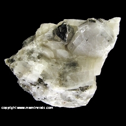 Mineral Specimen: Carrollite on Calcite from Kamoto Mine, Kolwezi, Katanga, Congo Mineral Specimen: Carrollite on Calcite from Kamoto Mine, Kolwezi, Katanga, Congo