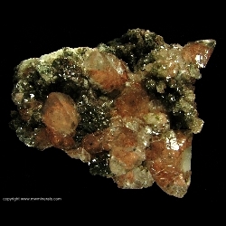 Minerals Specimen: Copper included in Calcite from Quincy Mine, Quincy Hill, Houghton County, Michigan, USA