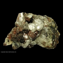 Minerals Specimen: Copper included in Calcite from Copper Queen Mine, Queen Hill, Bisbee, Warren District, Mule Mountains, Cochise County, Arizona, USA Minerals Specimen: Copper included in Calcite from Copper Queen Mine, Queen Hill, Bisbee, Warren District, Mule Mountains, Cochise County, Arizona, USA