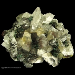 Minerals Specimen: Copper included in Calcite from Zacatecas, Mexico