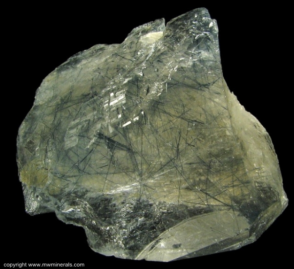 Mineral Specimen: Blue Quartz (Tourmaline incldued in Quartz) from Jenipapo district, Itinga, Jequitinhonha valley, Minas Gerais, Brazil
