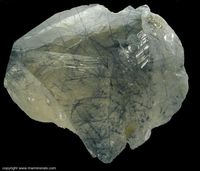 Mineral Specimen: Blue Quartz (Tourmaline incldued in Quartz) from Jenipapo district, Itinga, Jequitinhonha valley, Minas Gerais, Brazil