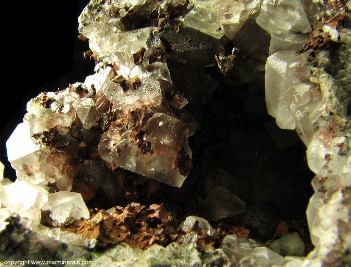 Mineral Specimen: Copper included in Calcite from Caledonia mine, Ontonagon County, Michigan