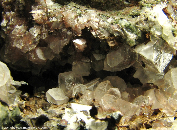 Mineral Specimen: Copper included in Calcite from Caledonia mine, Ontonagon County, Michigan
