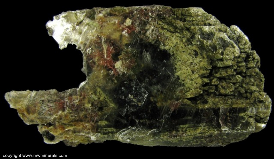 Mineral Specimen: Copper included in Selenite from Mission Mine, San Xavier, Sierrita Mountains, Pima County, Arizona, USA
