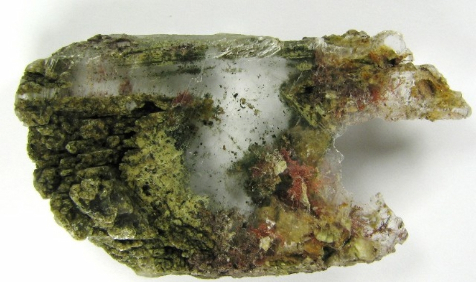 Mineral Specimen: Copper included in Selenite from Mission Mine, San Xavier, Sierrita Mountains, Pima County, Arizona, USA
