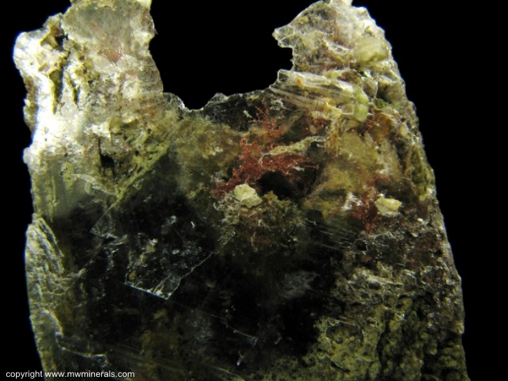 Mineral Specimen: Copper included in Selenite from Mission Mine, San Xavier, Sierrita Mountains, Pima County, Arizona, USA