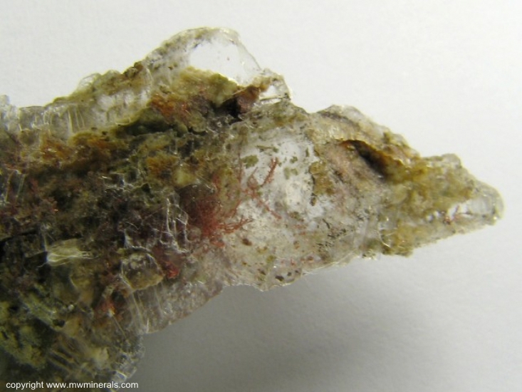 Mineral Specimen: Copper included in Selenite from Mission Mine, San Xavier, Sierrita Mountains, Pima County, Arizona, USA
