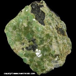 Mineral Specimen: Andradite Garnet variety Demantoid from Khost, Paktia Prov., Afghanistan