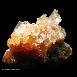 Minerals Specimen: Selenite on Red Gypsum from Michigan Cold Storage, Wyoming, Kent Co., Michigan