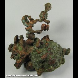 Minerals Specimen: Copper Amygdule and Lava Pipe Replacements from Keweenaw Peninsula, Michigan Minerals Specimen: Copper Amygdule and Lava Pipe Replacements from Keweenaw Peninsula, Michigan