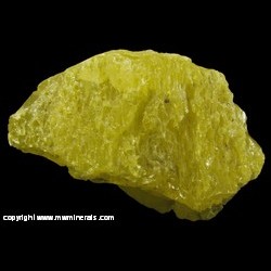 Minerals Specimen: Sulfur from Maybee Quarry, Maybee, Monroe Co., Michigan