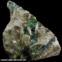 Minerals Specimen: Spangolite, Malachite, Linarite, Barite, Quartz from Blanchard Mine, Bingham, Hansonburg District, Socorro County, New Mexico Minerals Specimen: Spangolite, Malachite, Linarite, Barite, Quartz from Blanchard Mine, Bingham, Hansonburg District, Socorro County, New Mexico
