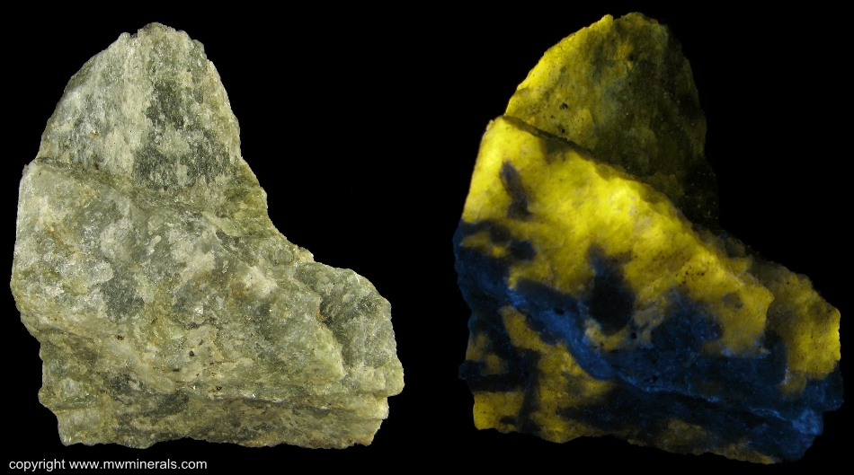 Mineral Specimen: Wernerite with Diopside from Grenville, Laurentides, Quebec, Canada