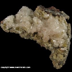 Minerals Specimen: Wulfenite, Calcite, Mimetite from Mina Ojuela, Mapimi, Durango, Mexico 1960s