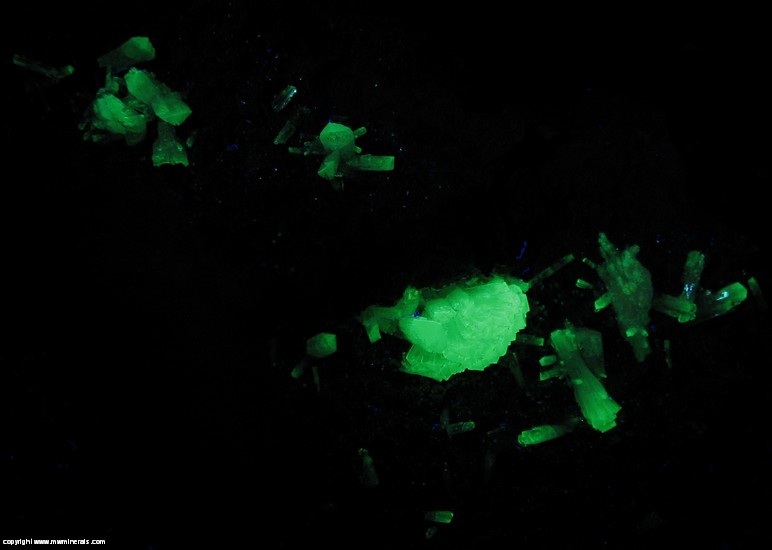Fluorescent Mineral Specimen: Adamite from Mina Ojuela, Durango, Mexico
