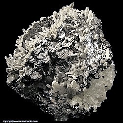 Mineral Specimen: Galena, Quartz, Calcite from Mogila Mine, Deveti Septemvri Complex, Madan District, Southern Rodope Mountains, Bulgaria Mineral Specimen: Galena, Quartz, Calcite from Mogila Mine, Deveti Septemvri Complex, Madan District, Southern Rodope Mountains, Bulgaria