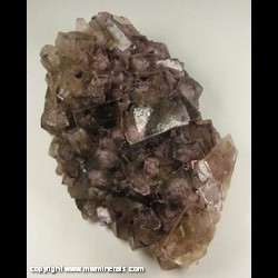 Minerals Specimen: Fluorite with Included Barite from Cave-In-Rock, Hardin County, Illinois 1960s Minerals Specimen: Fluorite with Included Barite from Cave-In-Rock, Hardin County, Illinois 1960s