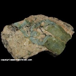 Minerals Specimen: Aquamarine in Feldspar from Newry, Oxford Co., Maine Minerals Specimen: Aquamarine in Feldspar from Newry, Oxford Co., Maine