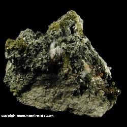 Minerals Specimen: Uralite and Epidote with Calcite from Calumet Mine, Turret District, Chaffee Co., Colorado, USA Minerals Specimen: Uralite and Epidote with Calcite from Calumet Mine, Turret District, Chaffee Co., Colorado, USA
