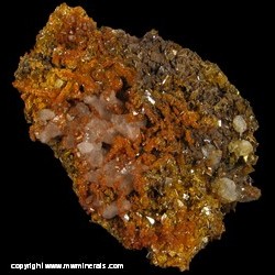Minerals Specimen: Mimetite on Wulfenite from Chihuahua, Mexico Minerals Specimen: Mimetite on Wulfenite from Chihuahua, Mexico