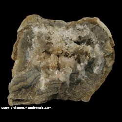 Mineral Specimen: Reverse Scetper Distorted Quartz Crystals in Rhyolite Vug from Dugway Mountains District, Dugway Range, Tooele Co., Utah, USA Mineral Specimen: Reverse Scetper Distorted Quartz Crystals in Rhyolite Vug from Dugway Mountains District, Dugway Range, Tooele Co., Utah, USA