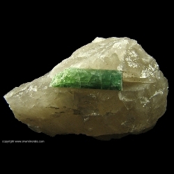 Minerals Specimen: Tourmaline in Quartz from Mt. Apatite District, Auburn, Androscoggin County, Maine, USA
