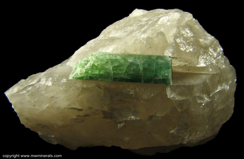 Mineral Specimen: Tourmaline in Quartz from Mt. Apatite District, Auburn, Androscoggin County, Maine, USA