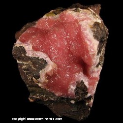 Minerals Specimen: Rhodochrosite from N'Chwaning II Mine, Kuruman, Kalahari manganese fields, Northern Cape Province, South Africa