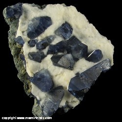 Minerals Specimen: Benitoite from Gem Mine, San Benito County, California, USA