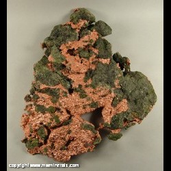 Minerals Specimen: Native Copper, Epidote from Caledonia Mine, Ontonagon Co., Michigan Minerals Specimen: Native Copper, Epidote from Caledonia Mine, Ontonagon Co., Michigan