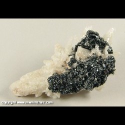 Minerals Specimen: Hematite and Calcite Crystals from Wessels Mine, Hotazel, Kalahari manganese fields, Northern Cape Province, South Africa