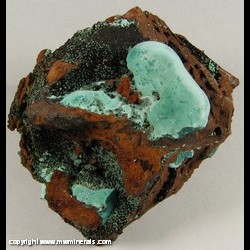 Mineral Specimen: Rosasite from Mina Ojuela, Mapimi, Durango, Mexico Mineral Specimen: Rosasite from Mina Ojuela, Mapimi, Durango, Mexico