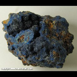Mineral Specimen: Azurite, minor Malachite from Bisbee, Warren District, Mule Mts, Cochise Co., Arizona Mineral Specimen: Azurite, minor Malachite from Bisbee, Warren District, Mule Mts, Cochise Co., Arizona