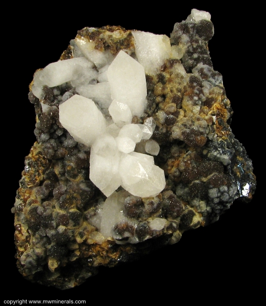 Mineral Specimen: Quartz on Andradite Garnet from El Mochito Mine, El Mocho, Santa Barbara Department, Honduras