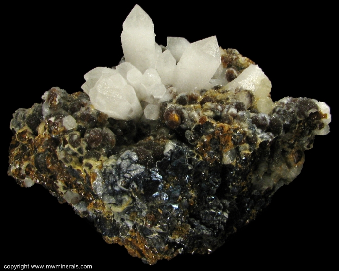 Mineral Specimen: Quartz on Andradite Garnet from El Mochito Mine, El Mocho, Santa Barbara Department, Honduras