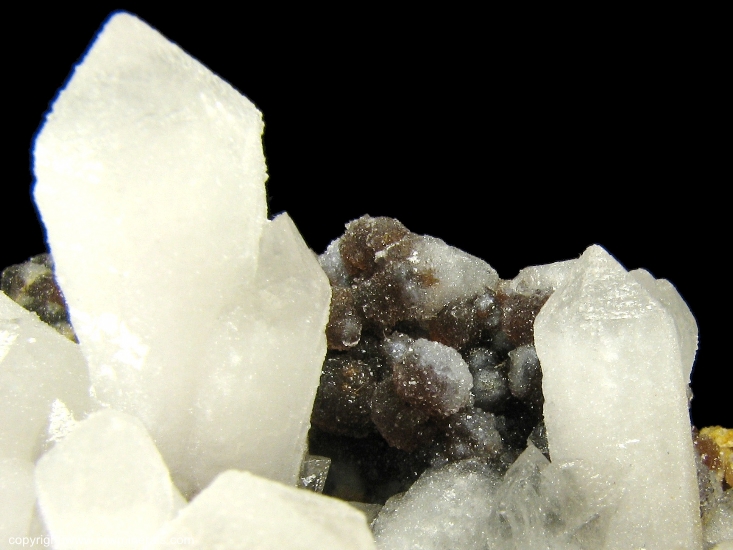 Mineral Specimen: Quartz on Andradite Garnet from El Mochito Mine, El Mocho, Santa Barbara Department, Honduras