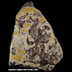 Minerals Specimen: Yellow, Orange and White Datolite with Native Copper from Mesnard Mine (Quincy No. 8 shaft), Quincy Mine, Houghton Co., Michigan Minerals Specimen: Yellow, Orange and White Datolite with Native Copper from Mesnard Mine (Quincy No. 8 shaft), Quincy Mine, Houghton Co., Michigan