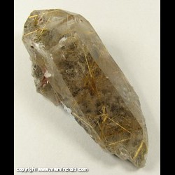 Minerals Specimen: Rutilated Quartz from Novo Horizonte, Bahia, Brazil