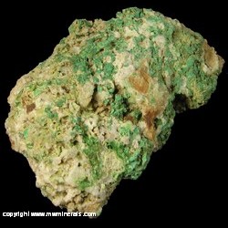 Mineral Specimen: Bayldonite with Malachite and Mimetite from 30 fathom level, Driggith Mine, Caldbeck Fells, Cumbria, England Mineral Specimen: Bayldonite with Malachite and Mimetite from 30 fathom level, Driggith Mine, Caldbeck Fells, Cumbria, England