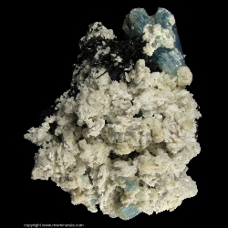 Minerals Specimen: Aquamarine, Tourmaline (Schorl), Albite from Erongo Mountain, Erongo Region, Namibia Minerals Specimen: Aquamarine, Tourmaline (Schorl), Albite from Erongo Mountain, Erongo Region, Namibia