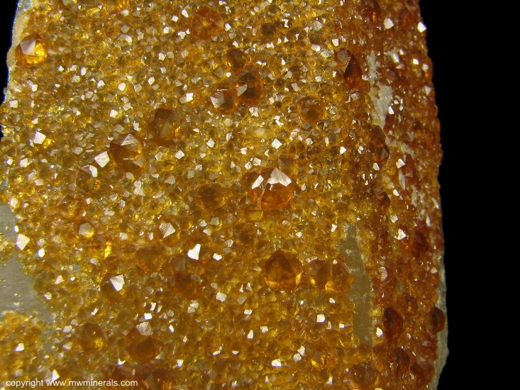 Mineral Specimen: Spessartine Garnet on Smoky Quartz from Tongbei, Yunxiao County, Zhangzhou Prefecture, Fujian Province, China