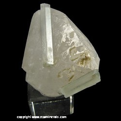 Mineral Specimen: Double Terminated Aquamarine on Quartz Floater from Shigar Valley, Skardu District, Baltistan, Gilgit-Baltistan (Northern Areas), Pakistan