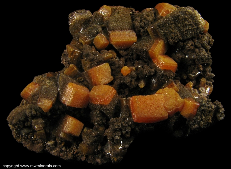Mineral Specimen: Wulfenite from Erupcion Mine, Ahumada, Sierra de Los Lamentos, Chihuahua, Mexico